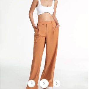 Commense Mid Rise Solid Colored 90s Loose Fit Trousers